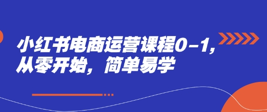 【课程】小红书电商运营课程0-1，从零开始，简单易学-凤凰社丨最新网赚项目实操思路分享不定时更新各类网赚项目实操教程