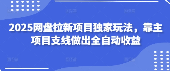 【项目】2025网盘拉新项目独家玩法，靠主项目支线做出全自动收益-凤凰社丨最新网赚项目实操思路分享不定时更新各类网赚项目实操教程