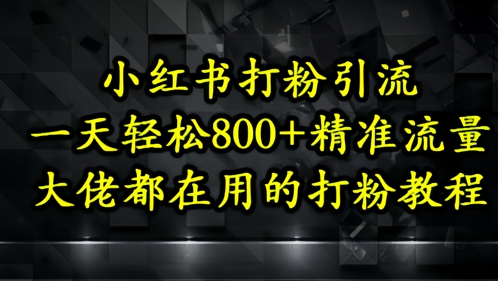 【课程】小红书打粉引流，一天轻松500+精准流量，大佬都在用的打粉教程-凤凰社丨最新网赚项目实操思路分享不定时更新各类网赚项目实操教程