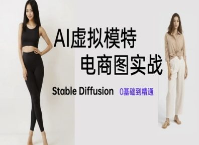 【课程】AI虚拟模特电商图实战，AI绘画Stable Diffusion 0基础到精通-凤凰社丨最新网赚项目实操思路分享不定时更新各类网赚项目实操教程